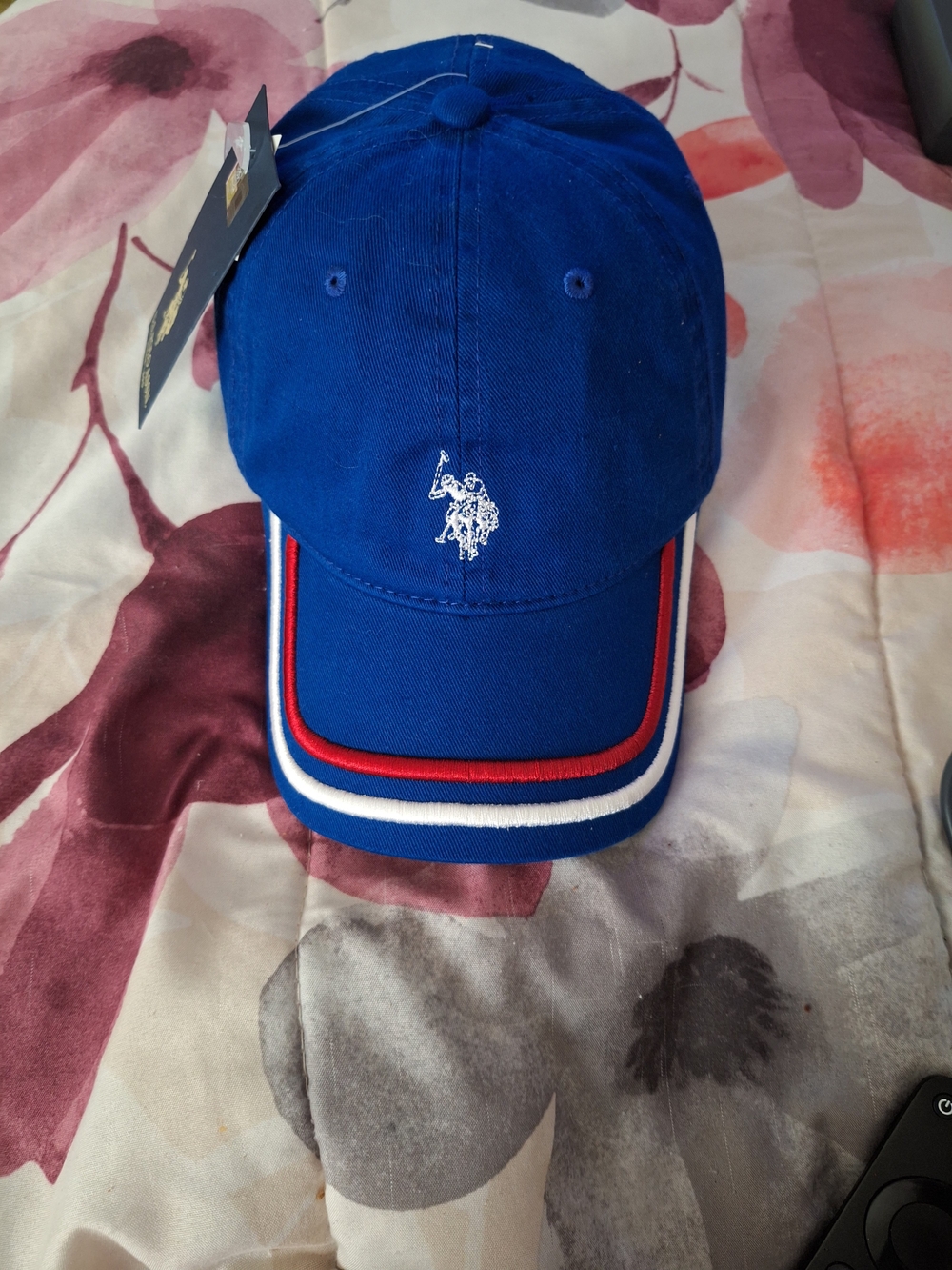 US Polo Assn Men's Sport Cap - Red & White Brim - Classic Polo Embroidered Hat